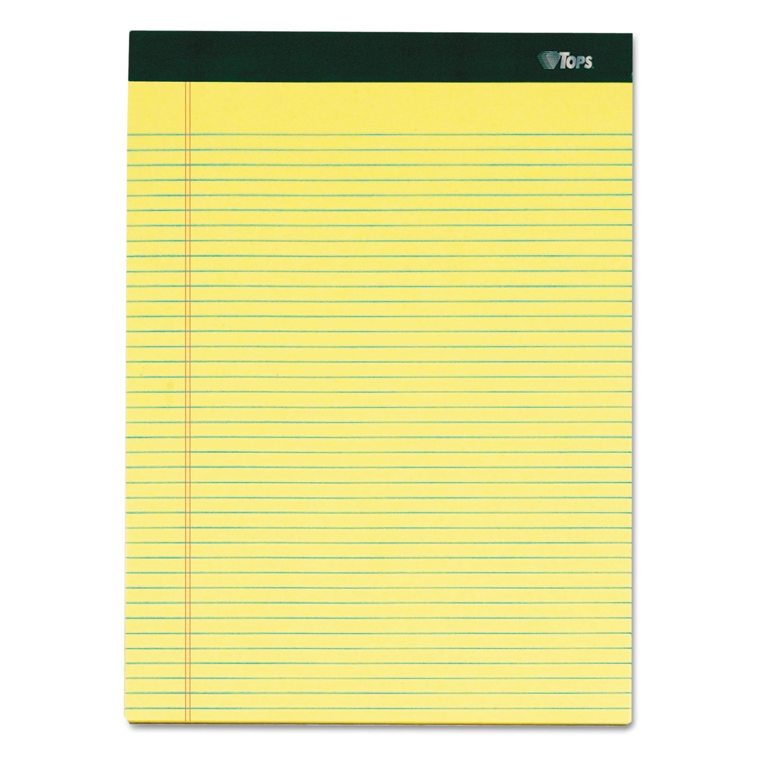 Top Docket Ruled Pads, 8-1/2 X 11-3/4, Canary, 100 Sheets, 6 Pads/Pack (63376)