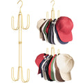 NANATI Hat Hangers for Closet, Stainless Steel Hat Organizer, Hat Racks for Baseball Caps, Cap Organizer for Baseball Caps, Gold
