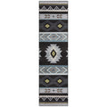 Phoenix Ph3 Black Southwestern Rug Runner 2' 3" X 7 ' 6"