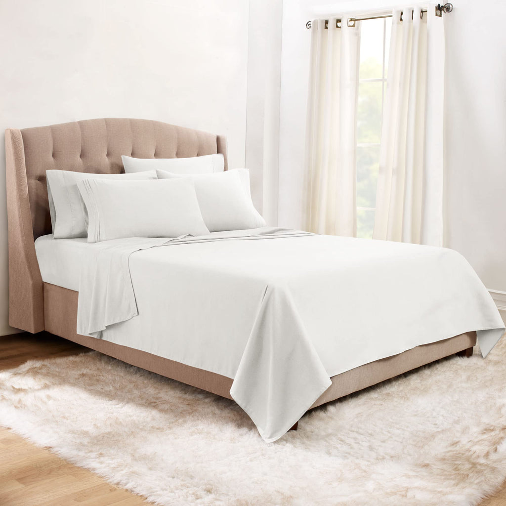 Clara Clark Cal King Sheets, 6 Piece Set - Hotel Luxury Sheets For Cal King Size Bed, Super Soft Bedding Sheets & Pillowcases, C