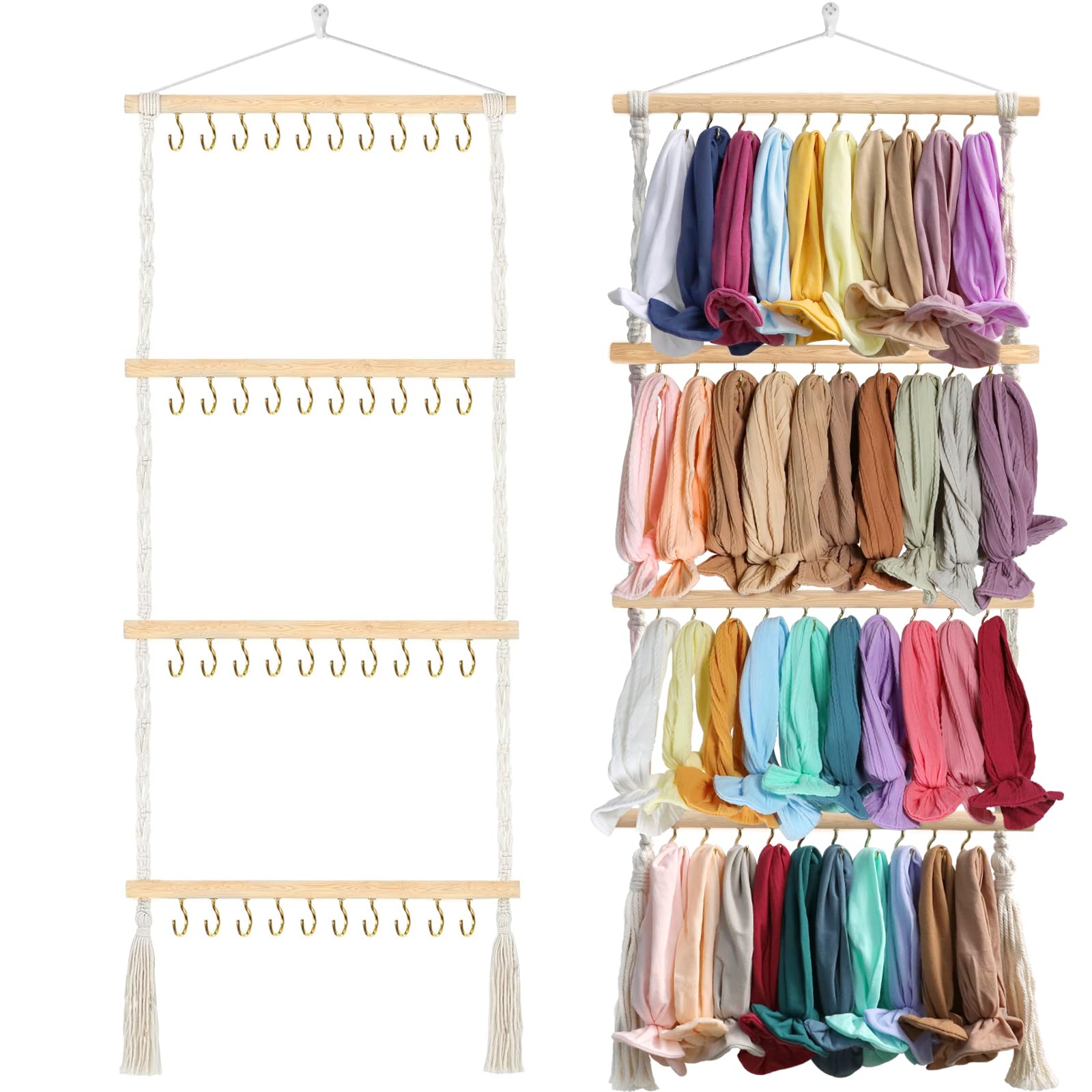 ALinmo Headband Holder Head Bands Organizer for Girls, Baby Headbands Hair Accessories Organizer Storage Wall Hanging Decor for 