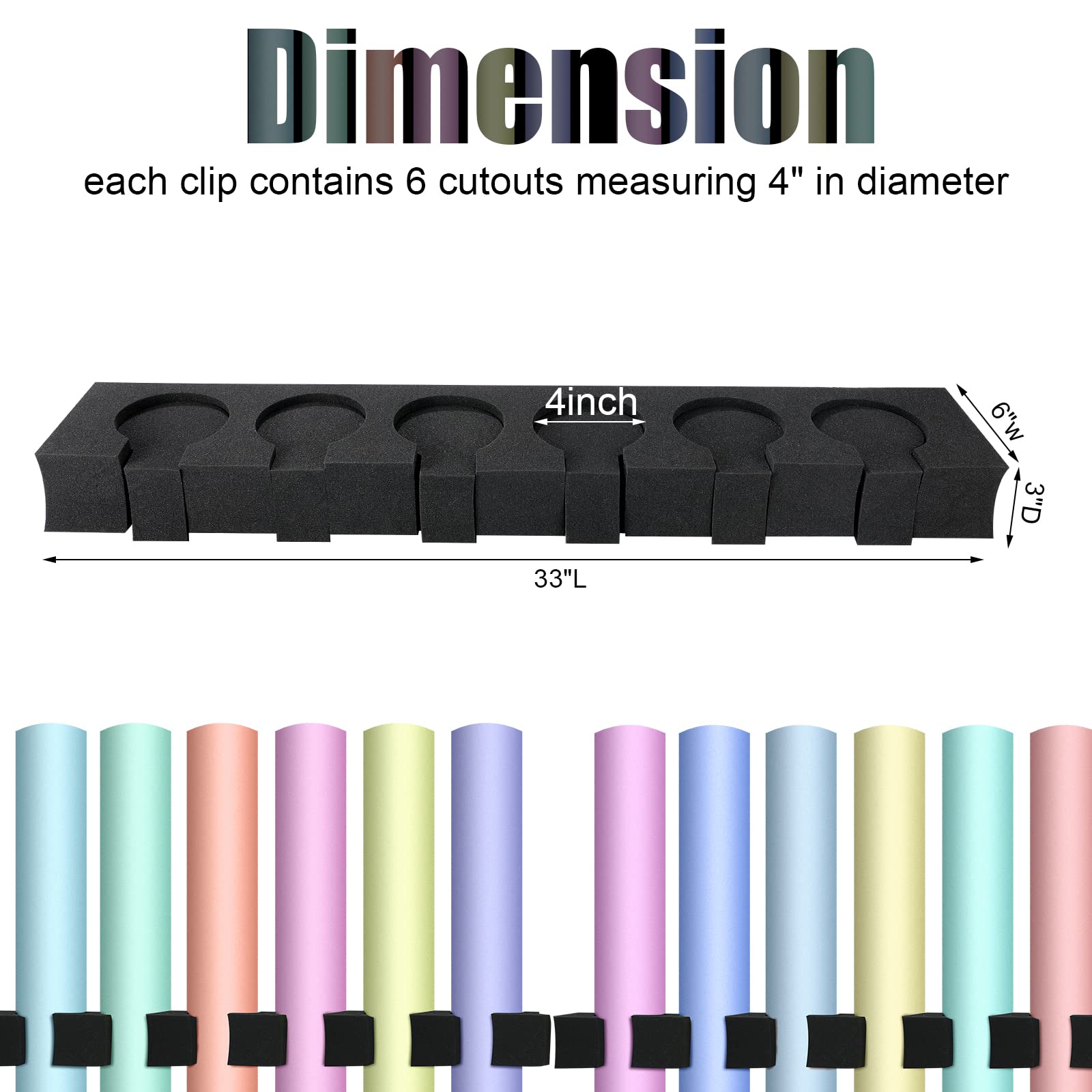 Colarr 2 Sets Seamless Paper Storage Clip Photo Backdrop Storage Rack 33 X 3 X 6 Inches Wall Mount Backdrop Holder Paper Rack Fo