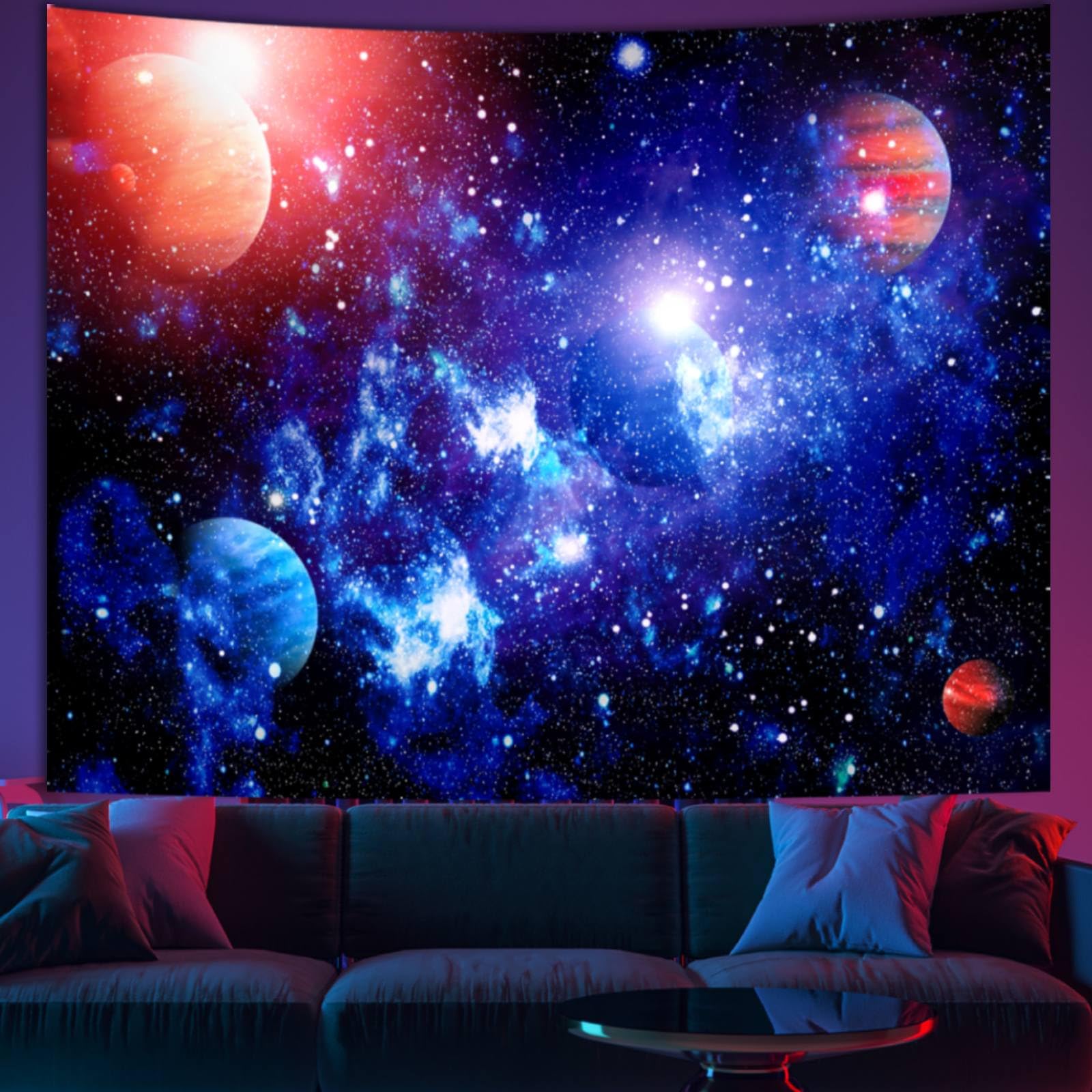Apdidl Space Tapestry for Bedroom Aesthetic Outer Space Galaxy Night Starry Sky Stars Universe Tapestry Nebula Wall Hanging Back