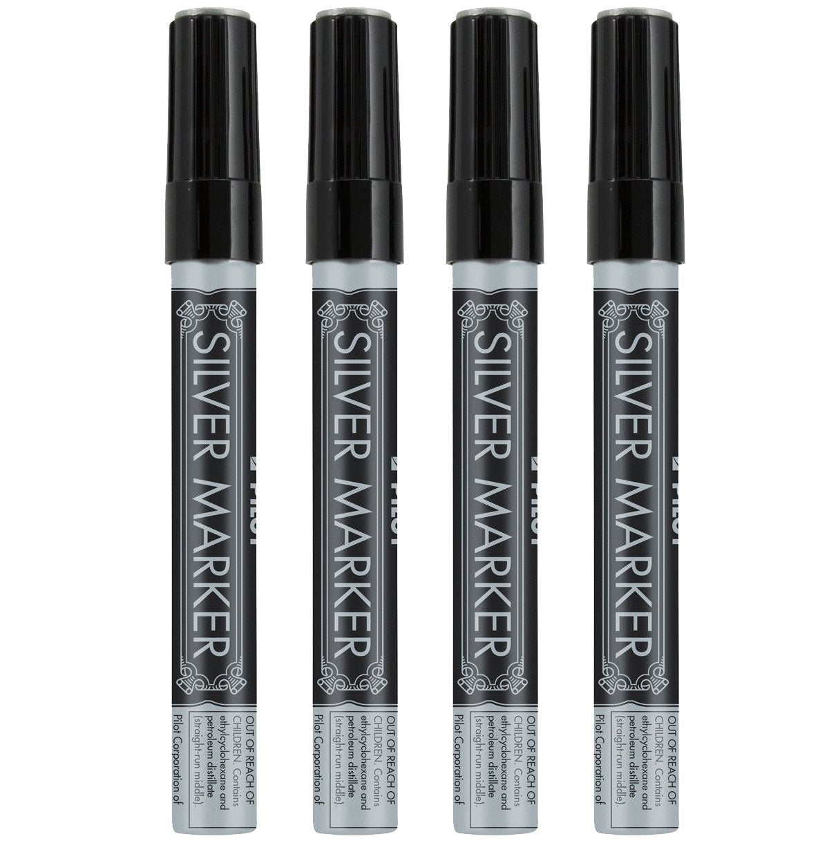 Pilot Silver Markers Silver Medium Point, 4 Packs