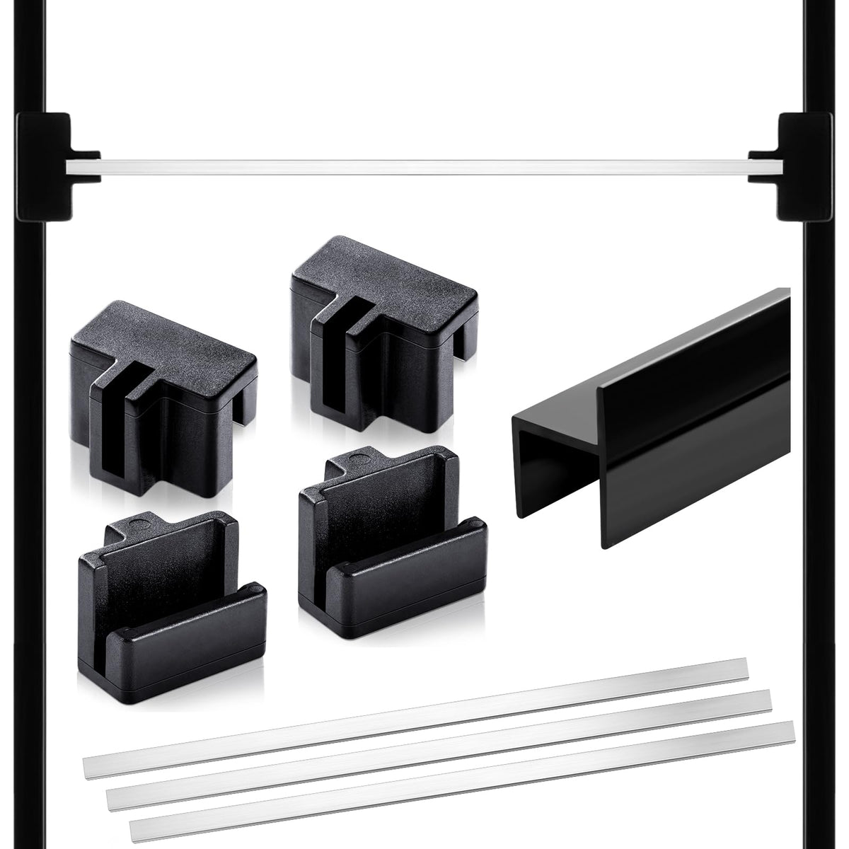 14 Pcs File Cabinet Rails Set 1/2 Drawer Sides File Rails Hanging File Rail Clips Pvc Storage File Folder Plastic Clips For File
