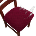 Genina Waterproof Seat Covers for Dining Room Chairs, Stretch Chair Covers Removable Washable Dinning Room Kitchen Chair Seat Cu