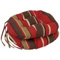 Blazing Needles 16-Inch Outdoor Round Chair Cushion, 16' X 16', Montserrat Sangria 2 Count