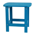 Flash Furniture Charlestown Tiered Commercial Poly Resin Adirondack Side Table - Blue - All-Weather - Indoor/Outdoor
