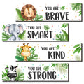 UBLURO 4 Pieces Jungle Animals Wall Art Decors - Motivational Wall Art