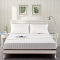 Lanest Housing Satin-Silk Sheets Full Size Bed Set, Ivory White Soft Cooling Deep Pocket Sheets, Hypoallergenic, Wrinkle And Fad