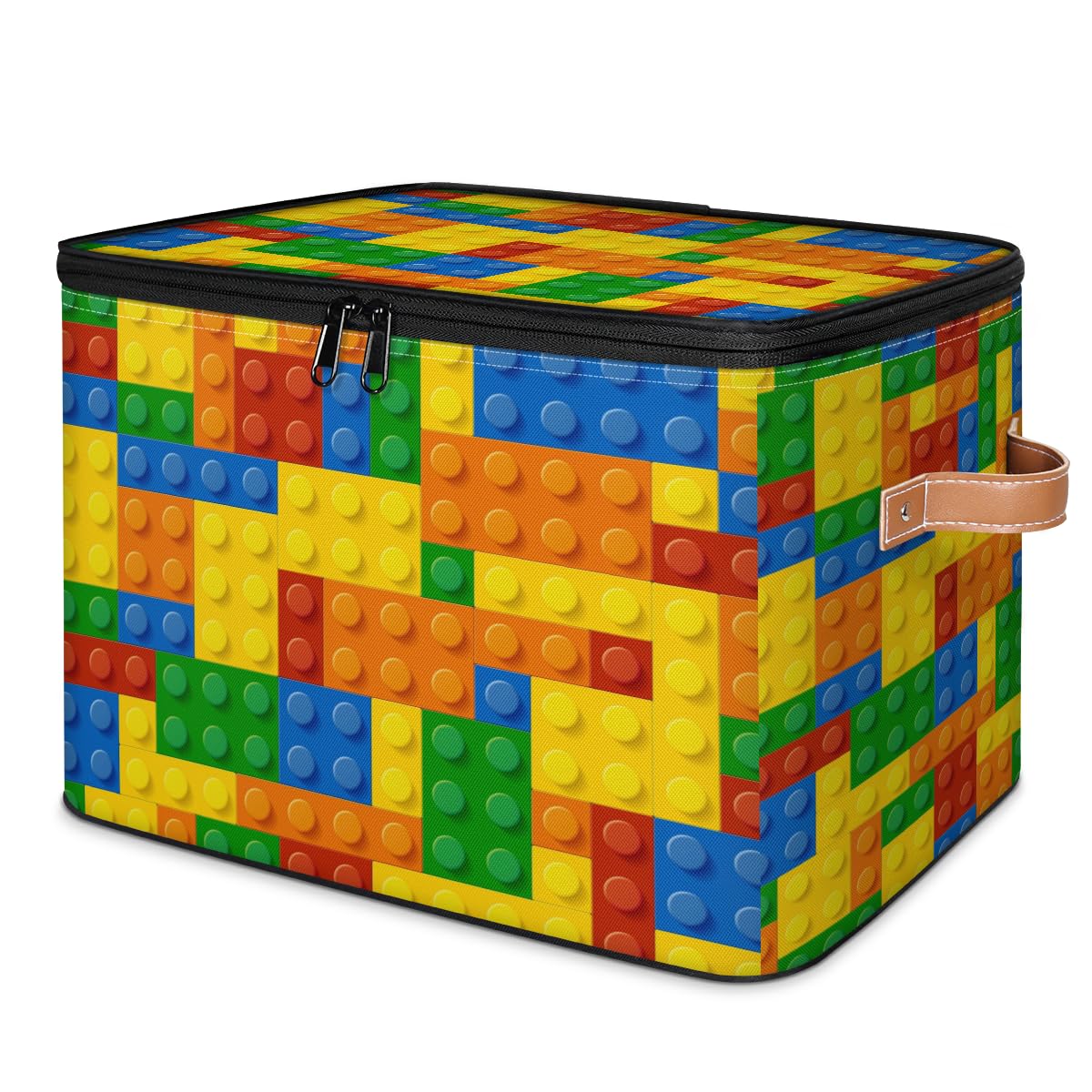 SinSenMa Colorful Bricks Storage Baskets,Cubes Empty Gift Basket Foldable Storage Box Bin,Waterproof Open Shelf Basket Organizer