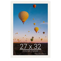 wallsthatspeak 27x32 white Picture Frame for Puzzles Posters Photos or Artwork