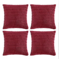 Fancy Homi 4 Packs Burgundy Decorative Throw Pillow Covers 26X26 Inch For Living Room Couch Bed, Holiday Christmas Home Decor Gi
