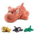 YOUBLEK 16' | 2 Pounds Pink Hippo Weighted Stuffed Animals,Sensory Comfort Plush Throw Pillow Toy,Kawaii Plushies Hugging Toy G