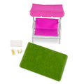 Lori  Patio Set for Mini Dolls  Outdoor Furniture for 6Inch Dolls  Dollhouse Accessories for Terrace, Garden  Toys for Kids