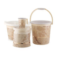 Lucido Orry Modern Heavy Plastic Bathroom Set (Combo Of 4, Brown)