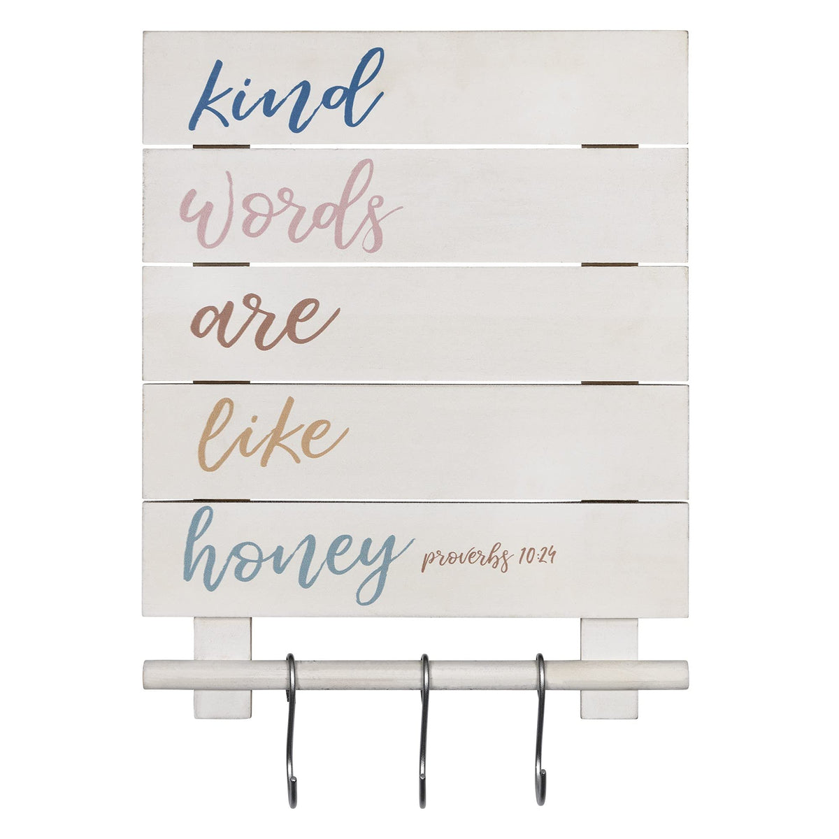 HomeRoots Multi 80% MDF Wood Veneer20% Metal Kind Words are Honey Wooden Wall Décor