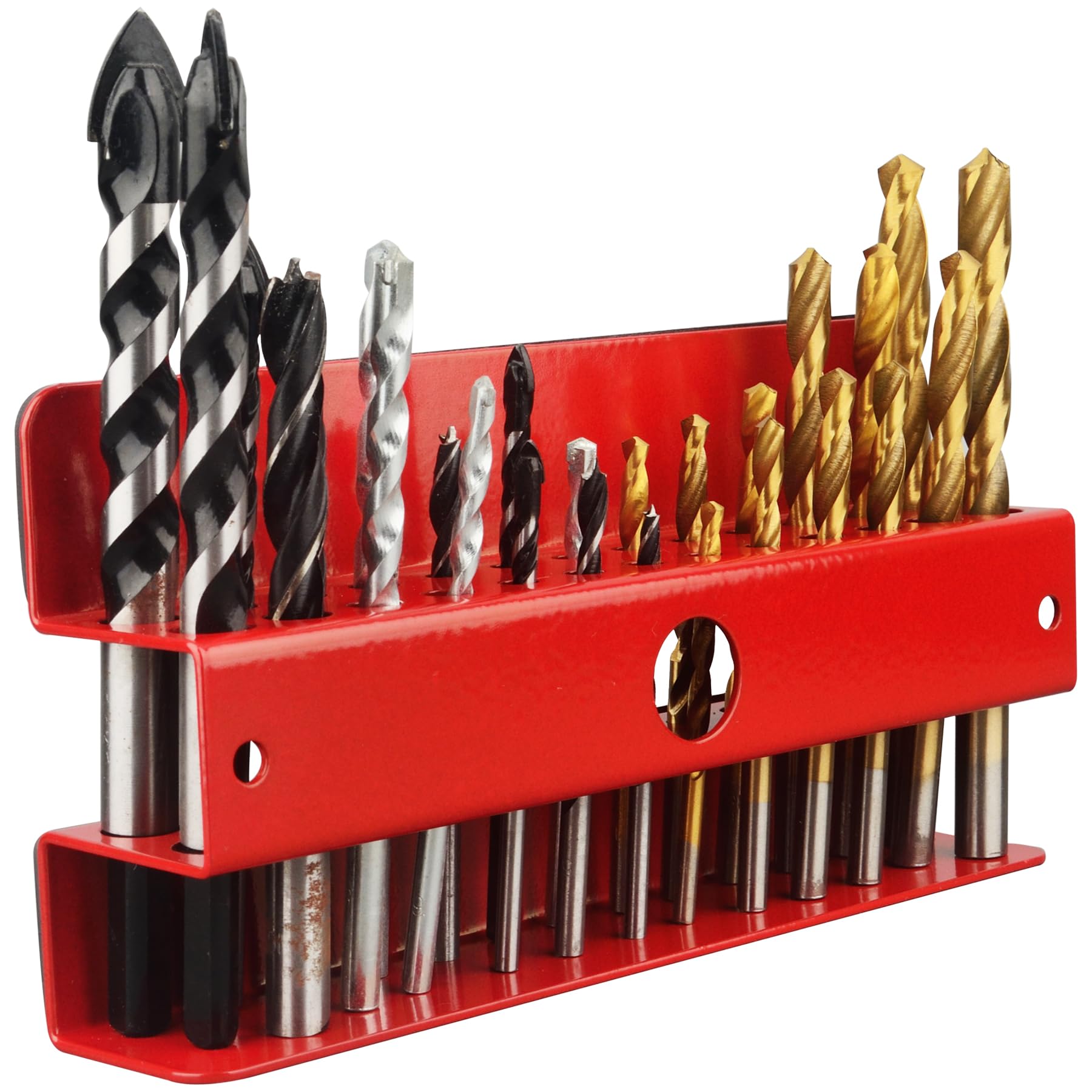 MUTUACTOR Drill Bit Organizer Heavy Duty,Quick Access Magnetic Mount Drill Bit Holder,Anti-scratch Magnetic Tool Holder for Long