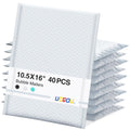 Ucgou Bubble Mailers 10.5X16 Inch 40 Pack Usable Size 10.5X15 Inch Large Padded Envelopes White Waterproof Packaging Bags For Sh