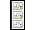 CreativePF [14x30bk-w] Black Vertical 8x5x11 Triple Diploma Frame with 3 opening White Mat, Holds 3 8.5x11 inch Documents with W