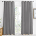 NICETOWN Blackout Curtain & Drape 86 inch Length, 55 inch Wide, Sold by 1 Panel, Silver Grey Color, Noise Reducing Drapery for L