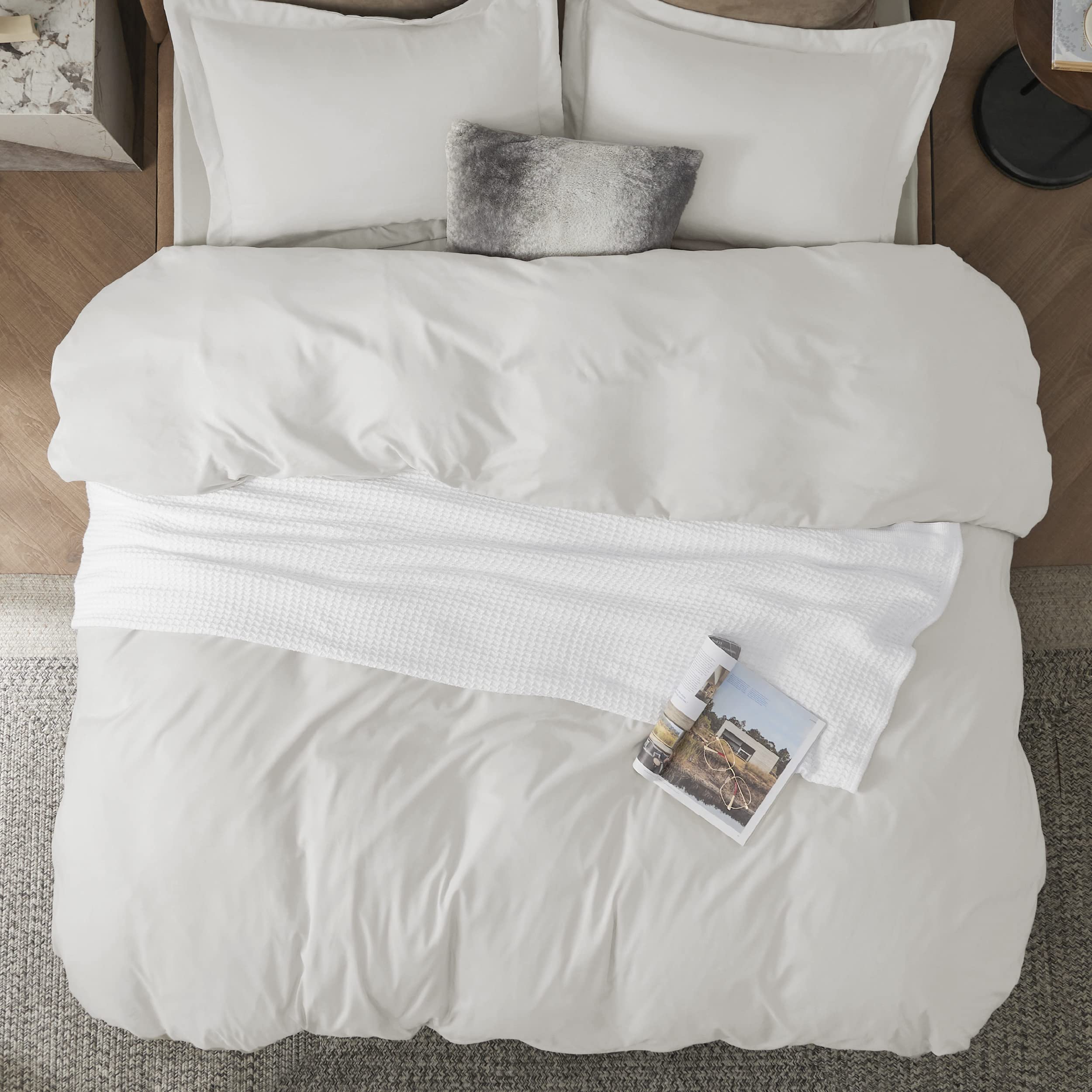 Bedsure Twin/Twin Xl Duvet Cover Kids - Soft Double Brushed Duvet Cover Twin, 2 Pcs, Includes 1 Ivory Kids' Duvet Cover (68'X90