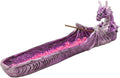 Ebros Gift Magenta Sunset Dragon Guarding Pink Quartz Crystal Quarry River Incense Burner Holder Figurine 10.5 Long Fantasy Myth
