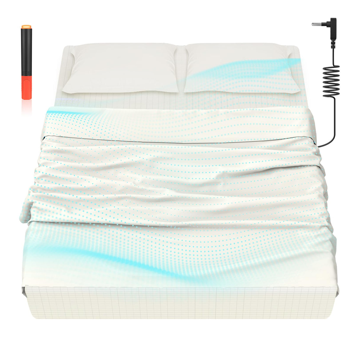 Hllbll Grounding Bedding Sheet Set, Bed Sheets And Pillowcase Set, 90% Organic Cotton+10% Pure Silver Organic Fitted Grounded Sh