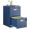SteeLoong 2 Drawer File Cabinet with Lock,Blue Metal Office Drawers Filing Cabinets for Home Office, Two Drawer Under Desk File 