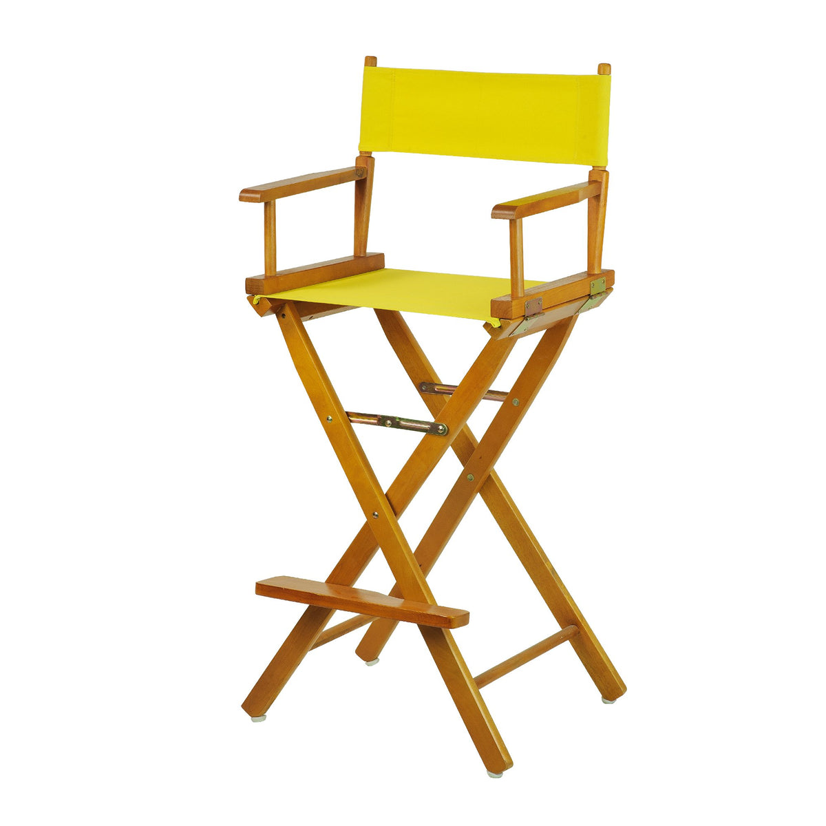 Casual Home 30&quot; Director'S Chair Honey Oak Frame-With Yellow Canvas, Bar Height