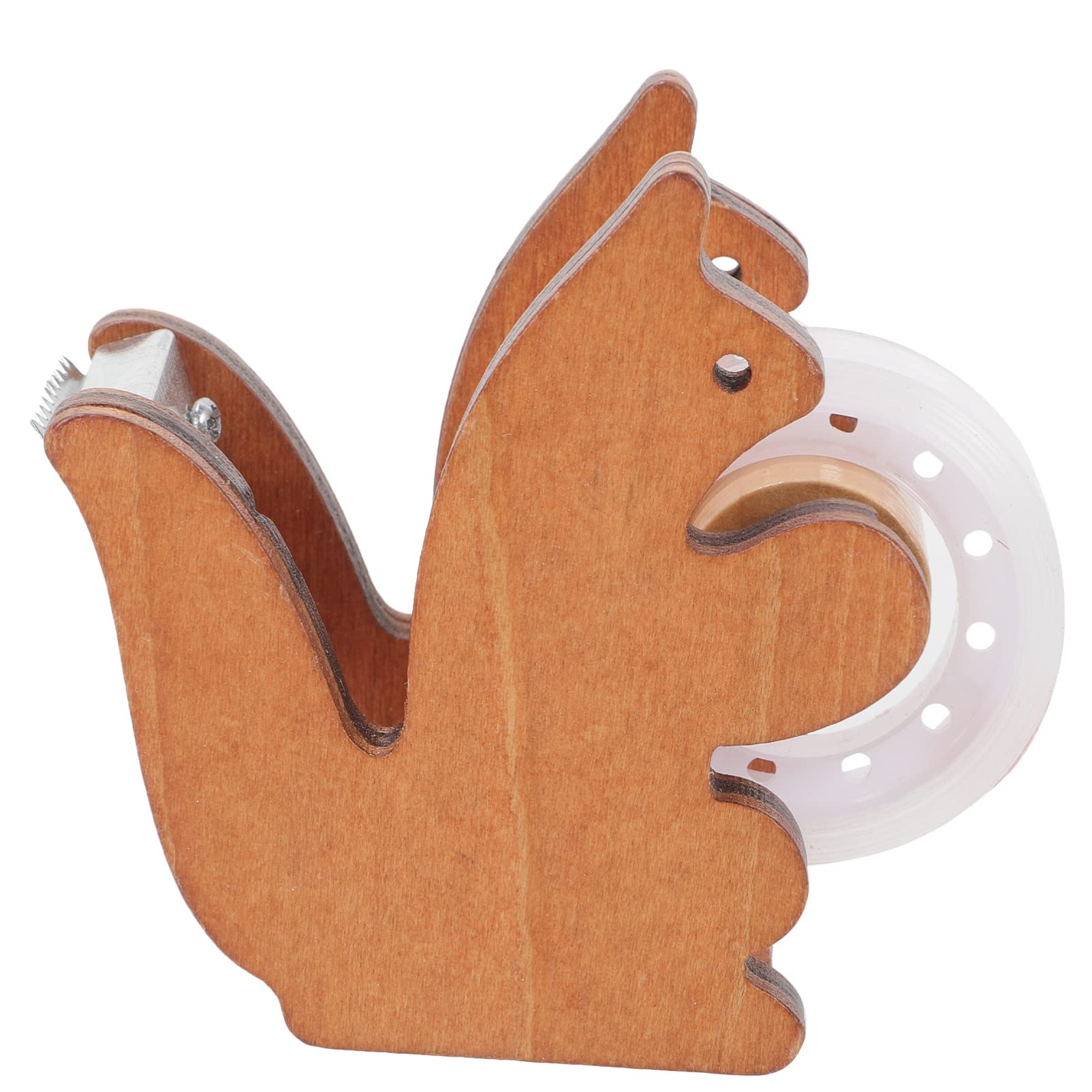 Squirrel Shaped Tape Dispenser, Wooden Desktop Tape Cutter, Tape Holder Cute Squirrel, Animal Tape Roll Stand, For Wrapping Home