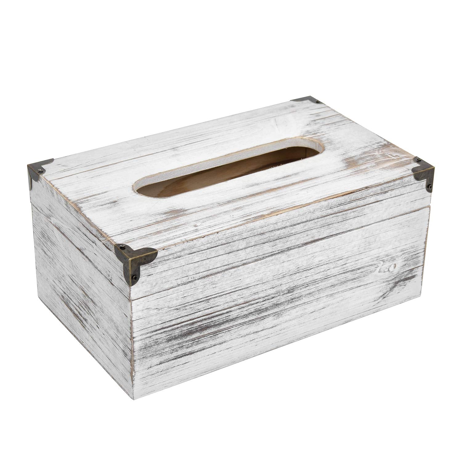 Distressed Wooden Rustic Facial Tissue Box Holder Tissue Box Cover Napkin Dispenser For Bathroom Living Room Dining Room Bedroom