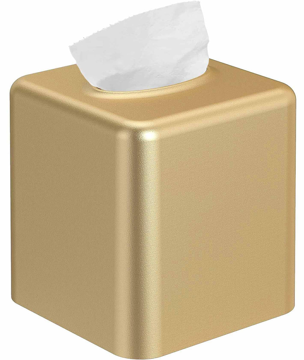 Livelab Tissue Box Cover, Square Metal Tissue Box Holder Modern Decor Facial Napkin Holder Tissue Box Dispenser for Bathroom Van