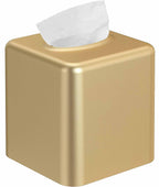 Livelab Tissue Box Cover, Square Metal Tissue Box Holder Modern Decor Facial Napkin Holder Tissue Box Dispenser for Bathroom Van