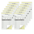Suituts 12 Pack Invoice Books For Small Business, 3.5 X 5.5 Inch 2 Part Carbonless Receipt Books, Carbon Duplicate Copy Order Fo