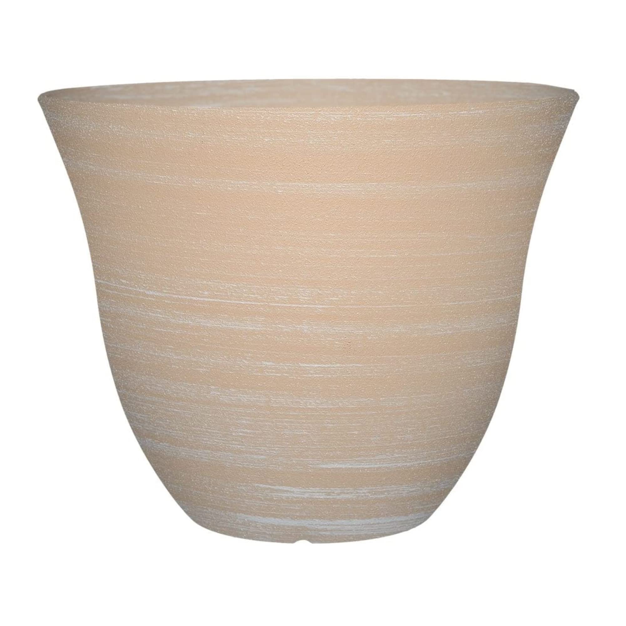 Classic Home And Garden Honeysuckle Resin Flower Pot Planter, Beige, 13'