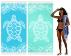 2 Pack Turkish Beach Towel Quick Dry Absorbent Cotton Lightweight Thin Bathroom Bath Pool Swim Towels Extra Large Oversized Sand