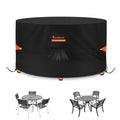 Kovshuiwe 62' Dia X 28' H Round Patio Furniture Covers Heavy Duty Waterproof 600D Oxford Fabric Outdoor Lawn Patio Table Cover