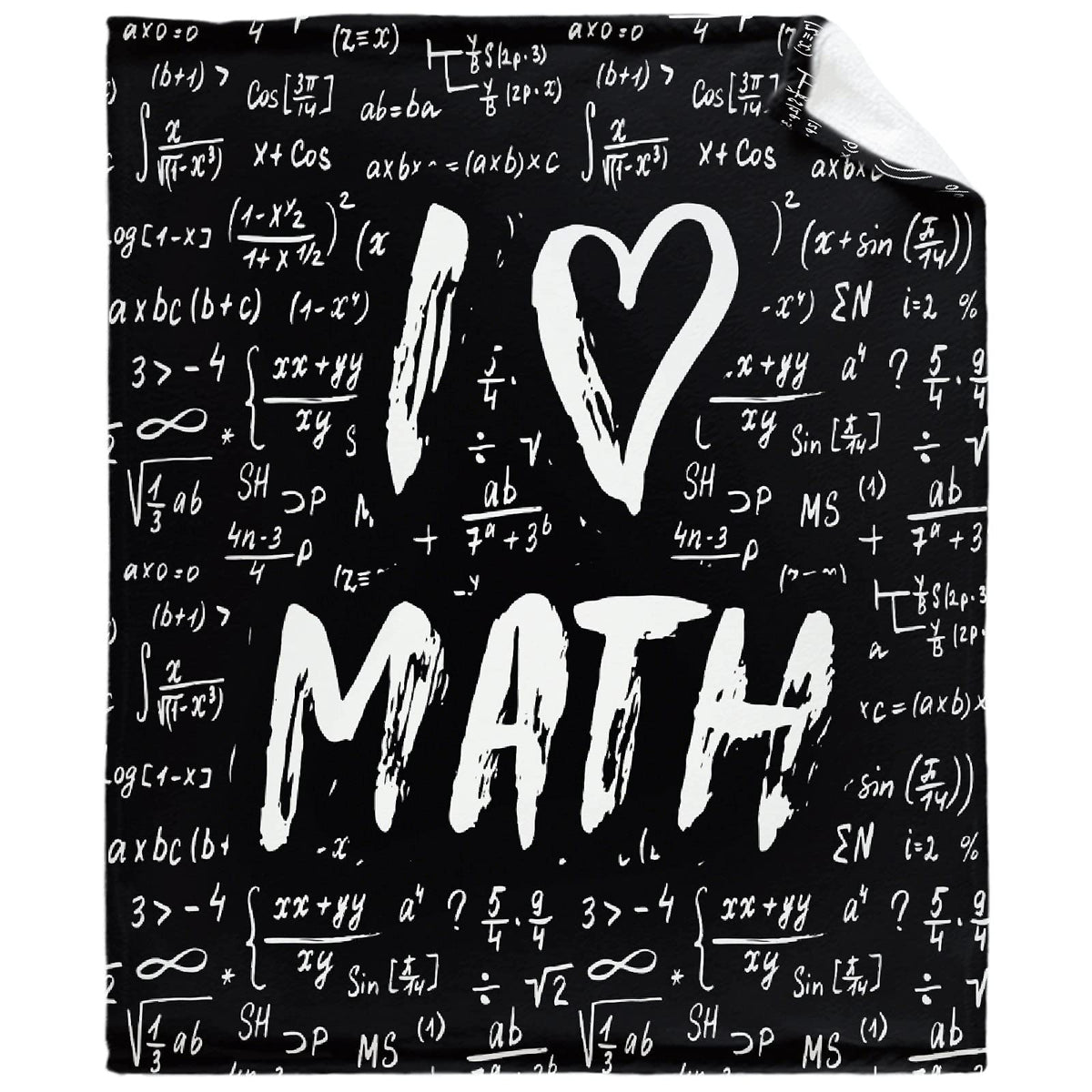 Lokesvararaja I Love Math Plush Fuzzy Throw Flannel Nap Blankets For Travel Picnic, Bed, Sofa Warm Cozy For All Seasons Personal
