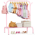 FLOUREE Kids Clothes Rack for Ages 36, Montessori Kids Clothing Rack, Pink