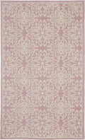 Nourison Jubilant Floral Ivory/Pink 3 x 5 Area-Rug, Easy-Cleaning, Non Shedding, Bed Room, Living Room, Dining Room, Kitchen (