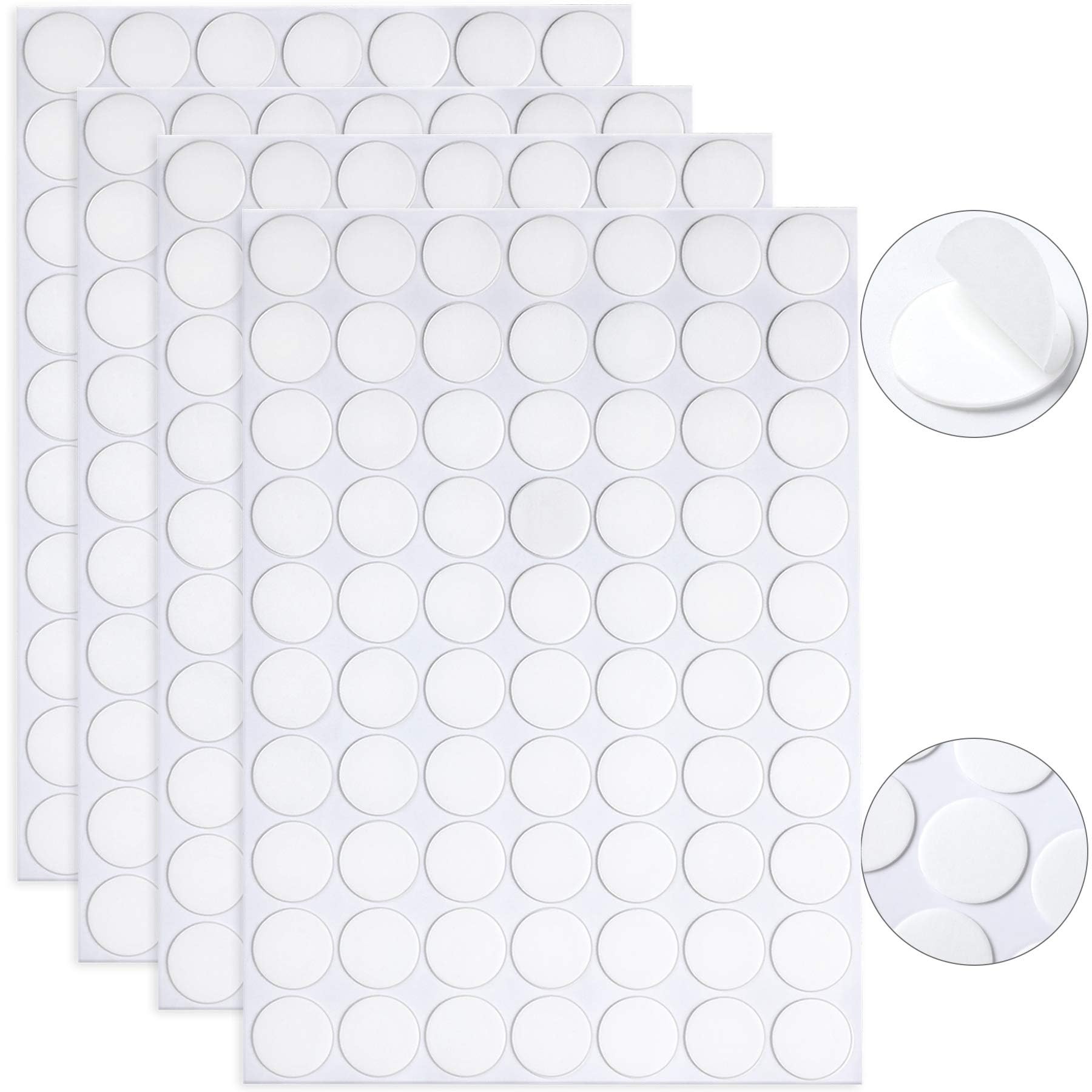 Janyun Double Sided Sticky Stickers Dots Removable Round Putty Clear Sticky Tack No Trace Sticky Putty Waterproof Small Stickers