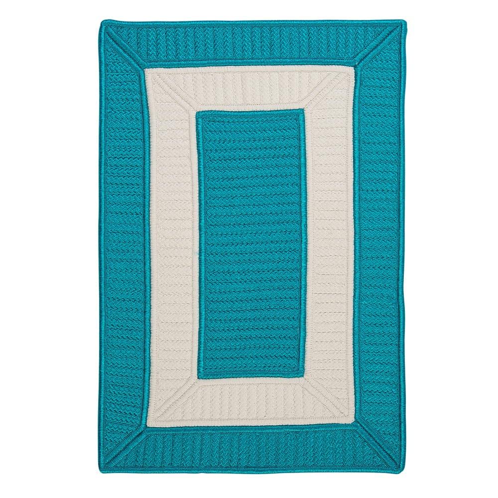 Rope Walk Square Braided Rug, 12', Turquoise