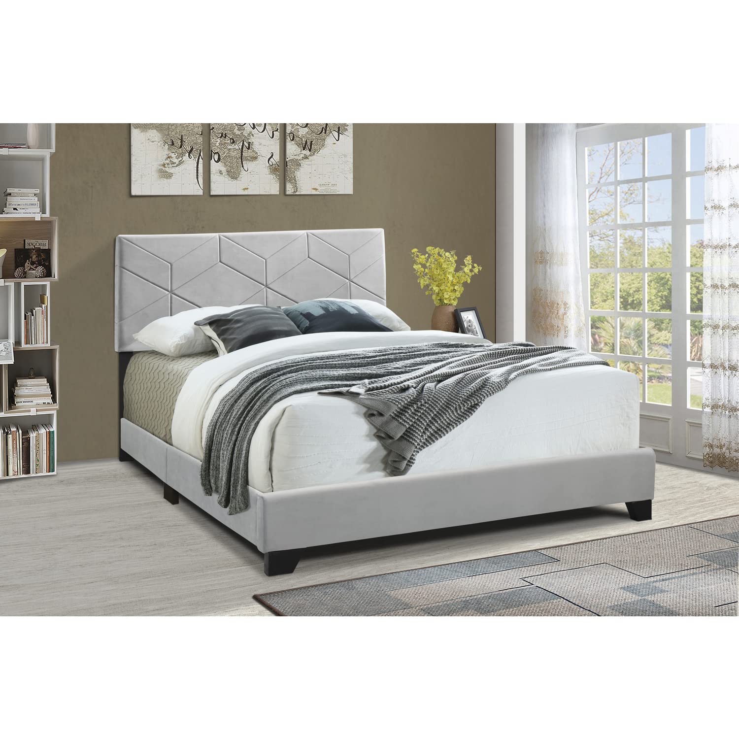 Progressive Furniture Jordan All-in-One Upholstered Queen Bed