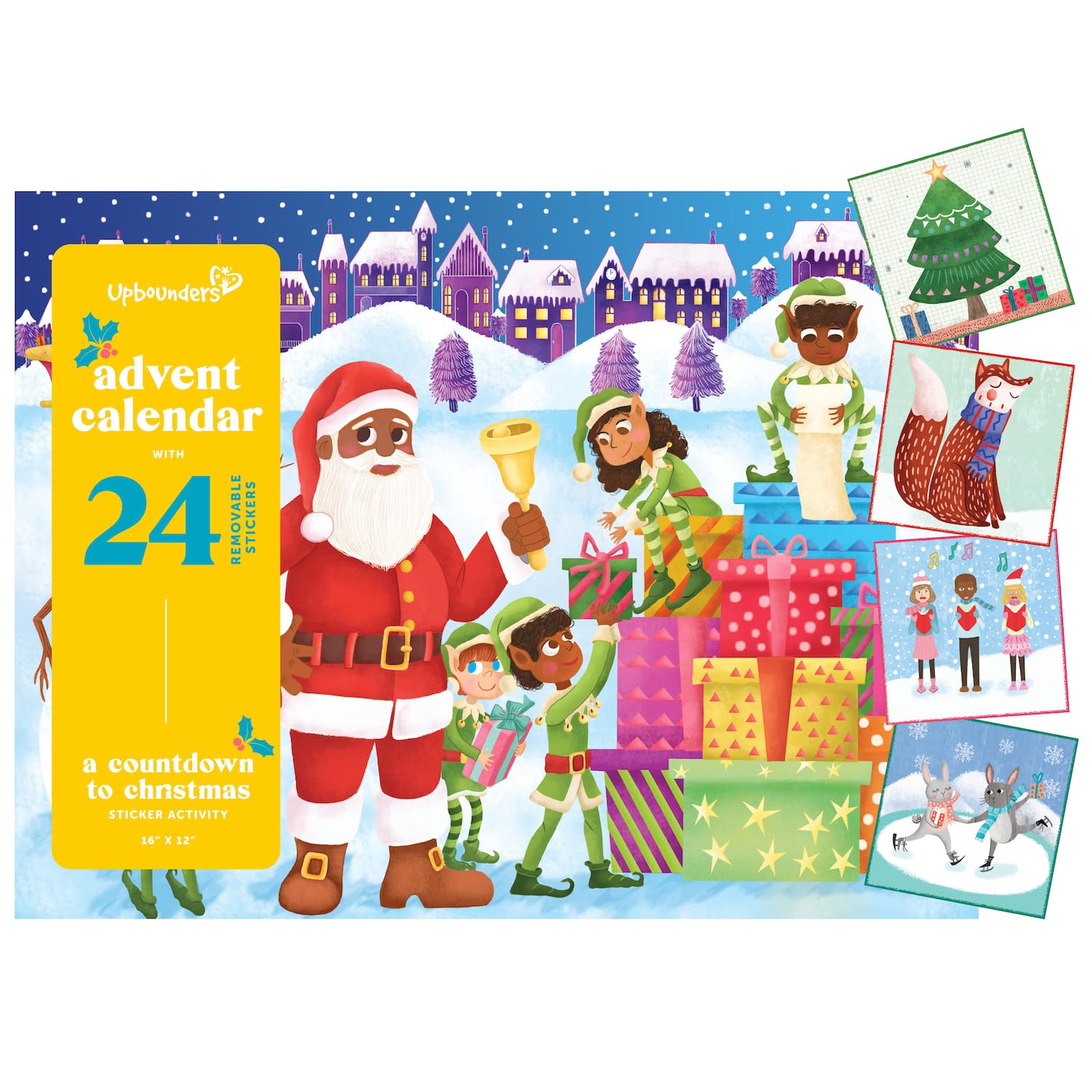 Upbounders Little Likes Kids - Children's Advent Calendar 2023 - Fun Countdown to Christmas Sticker Activity for Toddler w. Afri