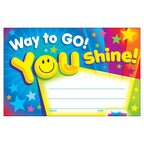 Trend Enterprises, Inc. Way To Go! You Shine! Recognition Awards, 30 Ct