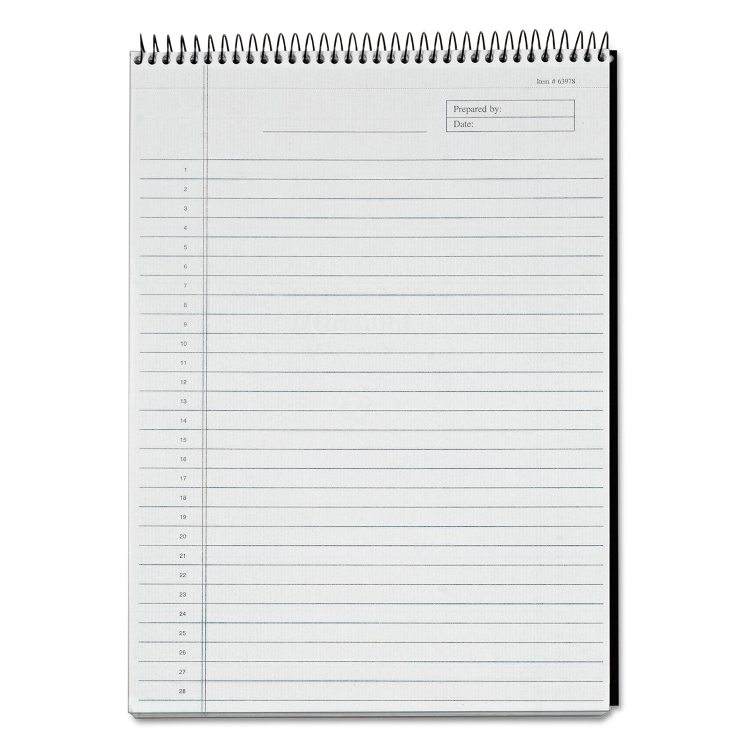 Tops 63978 Docket Diamond Top Wire Planning Pad, Legal/Wide, 8 1/2 X 11 3/4, White, 60 Sh