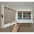 TABTAG Anxiety Bookshelf - Shake Off Your Anxiety,Miniature Display Shelf,Contains 200 Miniature Book Models,Antique Style Gift 