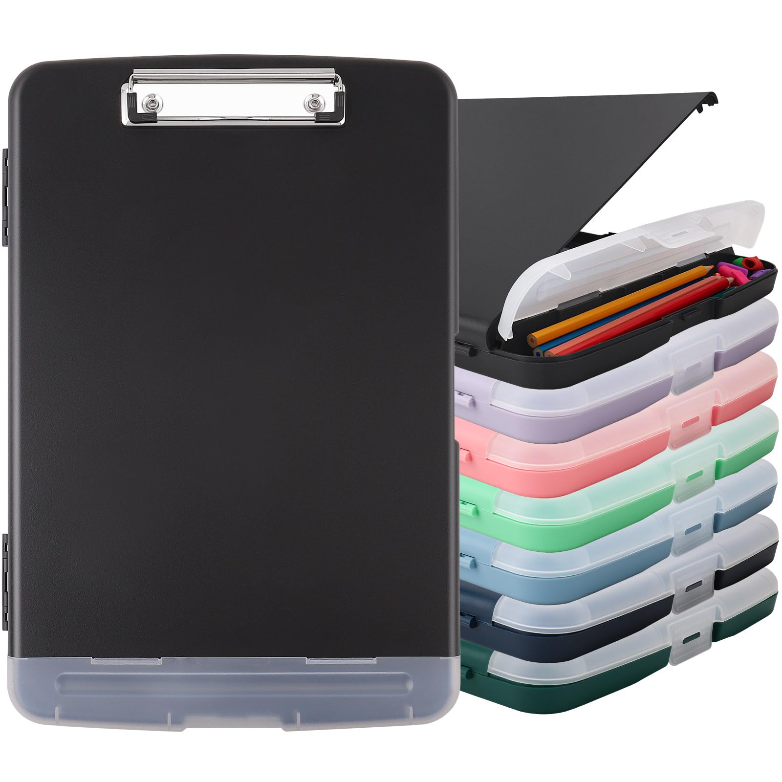 Clipboard With Storage For Office Supplies,Storage Clipboard With Pen Holder,Nursing Clipboards With Low Profile Clip,Clip Board