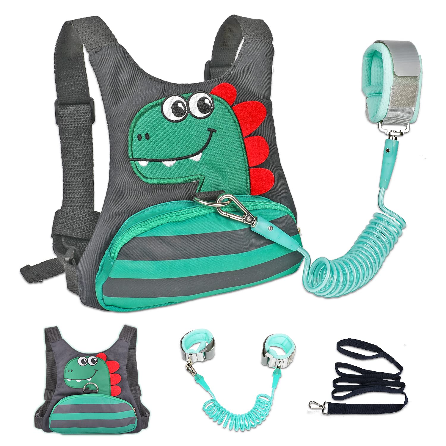 Toddler Leash For Kids-Baby Backpack Child Harness With Anti Lost Wrist Link For Boysgirls